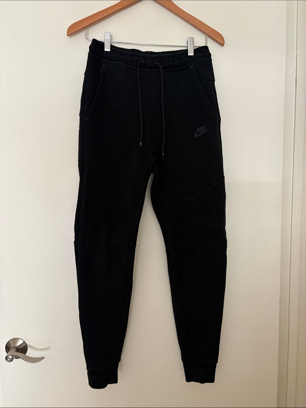 Nike Tech Fleece Black Tapered Joggers (size S)